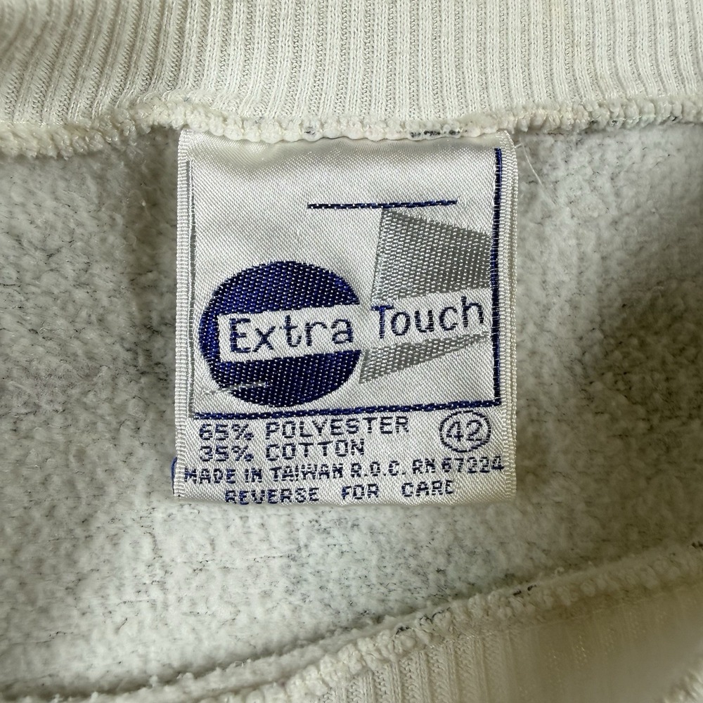 Vintage Crewneck Sweatshirt Women's XL White Paints Cans Splatter AOP - Picture 3 of 7